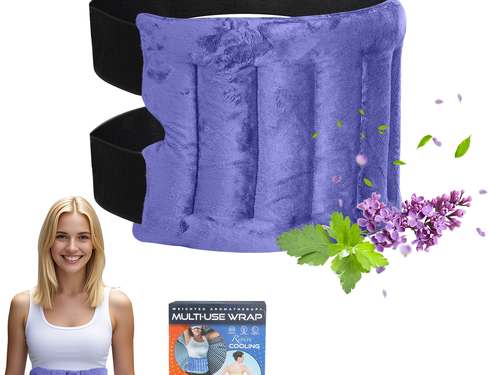 Saco semillas microondas para microondas para cintura y más – Almohadillas de felpa frías y calientes aptas para microondas (semillas de lavanda y hierbas de spa 100% naturales) – Alivio del dolor